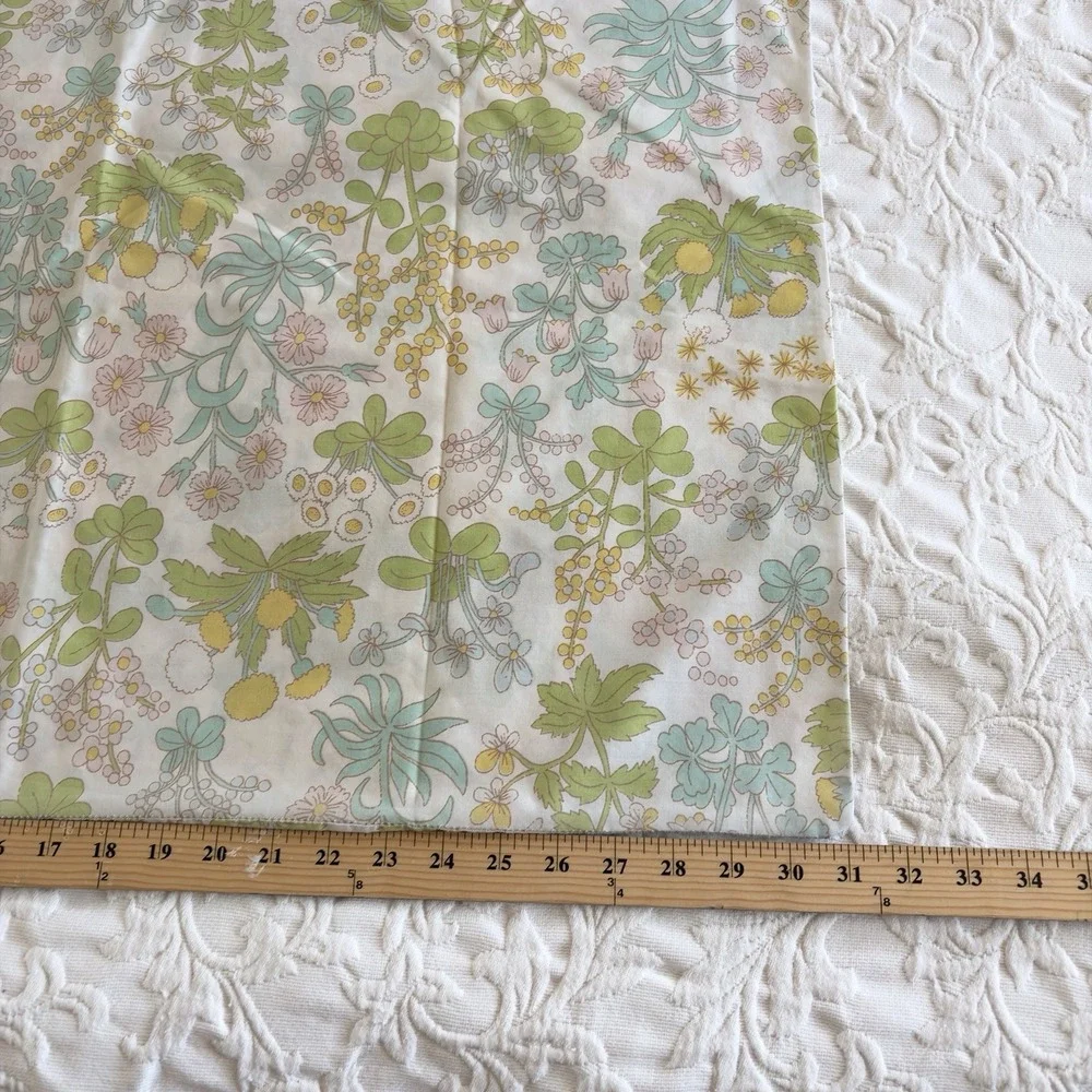 Vtg 70s Wamsutta Retro Mod Floral Pillowcase Flower Power Standard USA made